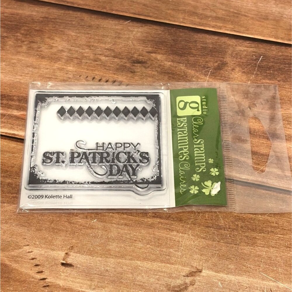 2009 STUDIO G SAINT PATRICKS DAY CLEAR CLING  STAMP BY KOLETTE HALL